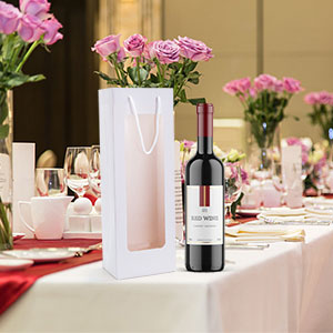 Kotak Kemasan Anggur Kertas Kraft Mewah Warna Coklat Kertas Tahan Lama Lingkungan 1