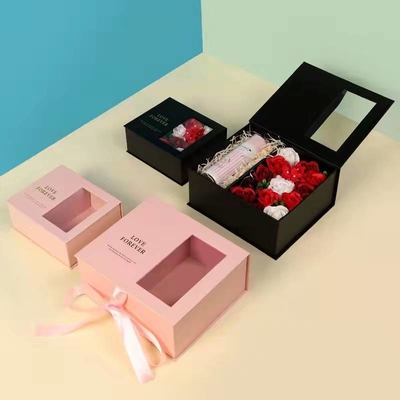Ribbon Bow Cardboard Gift Packaging Box Kotak Bunga Massal