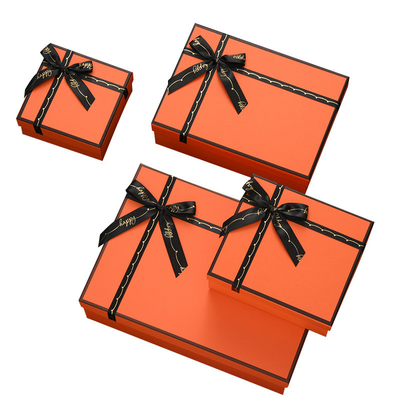 Kotak Kemasan Karton Kotak Hadiah Kotak Hadiah Kertas Mewah Dengan Busur Untuk Pakaian