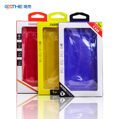 Sesuaikan Pantone Mobile Case Packaging Box Tampilan Transparan