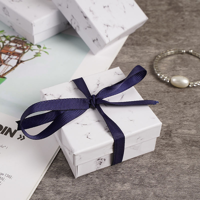 Marbled Small Jewelry Gift Box Untuk Anting Cincin Kalung Gelang