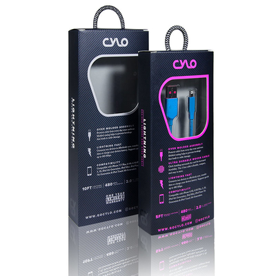 CMYK Charging Data Cable Packaging Box Untuk Aksesoris Ponsel