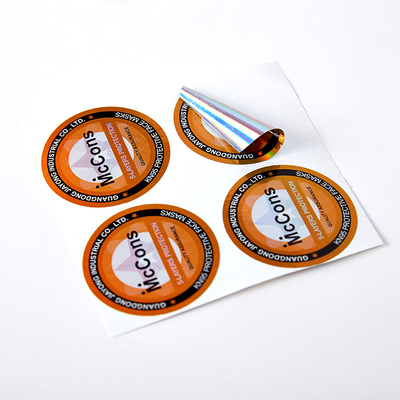 Label Stiker Bulat Bisnis yang Dibuat Khusus CMYK Cetak Offset 4 Warna
