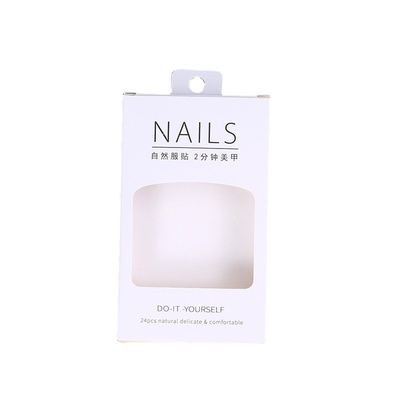 Rectangle Wear Nail Cardboard Gift Box Kotak Kemasan Kustom Unik