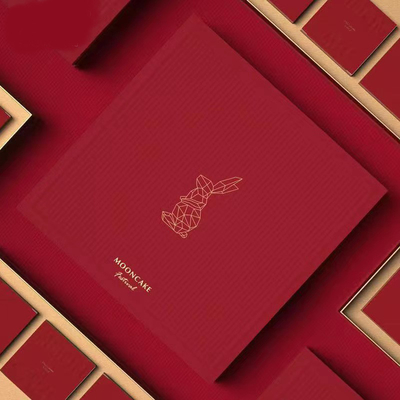 Mooncake Rigid Cardboard Gift Packaging Box Custom Printing