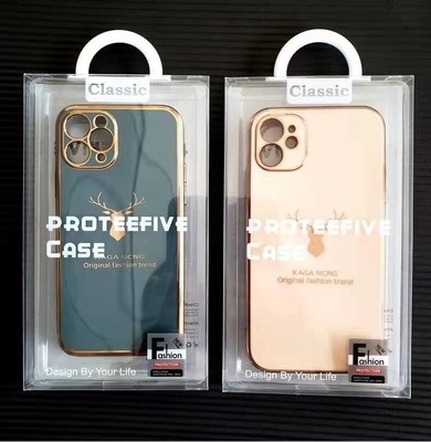 Kotak kertas kemasan transparan PVC dengan logo khusus Kotak kemasan kotak telepon