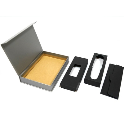 Custom Printed Luxury Packaging Box Hadiah Hitam Clamshell Magnetic Folding Box Hadiah