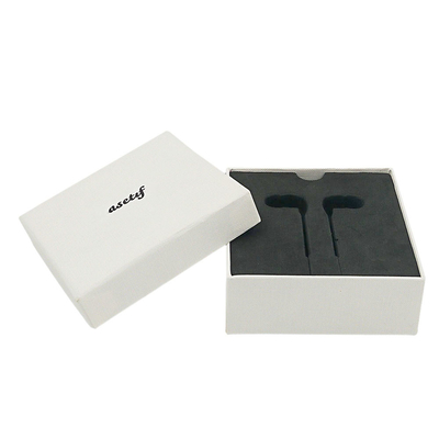 Kothak Kemasan Elektronik Ritel Untuk Headphone Kotak Kemasan Kertas Putih Logo Khusus