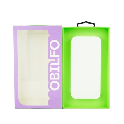 Custom Printed Logo Electronic Packaging With Hanger Cardboard Phone Case Box Pengemasan