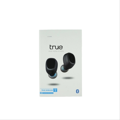 Paket Earphone yang dapat disesuaikan Gaya Dalam Kotak Tipe Buku Kardus Lipat Dengan Jendela UV