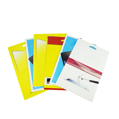 Custom Logo dilapisi kertas ponsel pelindung layar kaca Envelope kotak kemasan