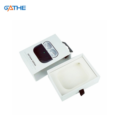 Custom logo Wireless Earbuds Packaging Box Earphones Paper laci Kotak dengan kertas bagian dalam