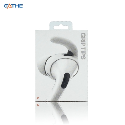 Kotak kardus elektronik lipat putih OEM untuk kemasan headphone kotak kertas dengan pegangan