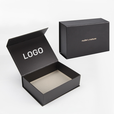 Custom Logo Black Book berbentuk kotak hadiah magnetik Paket kardus kaku Untuk kosmetik