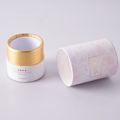 Grosir Biodegradable Gold Foil Cardboard Cylinder Gift Tube Box Pengemasan Untuk Kosmetik