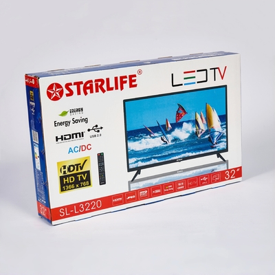 Custom Logo Karton Lipat Kotak kertas bergelombang untuk besar Smart TV kemasan