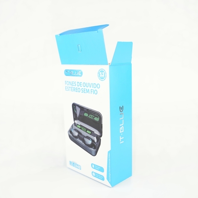 Custom Logo Lipat Kothak Hadiah Kertas Kecil Wireless Bluetooth Earphone Box Kemasan