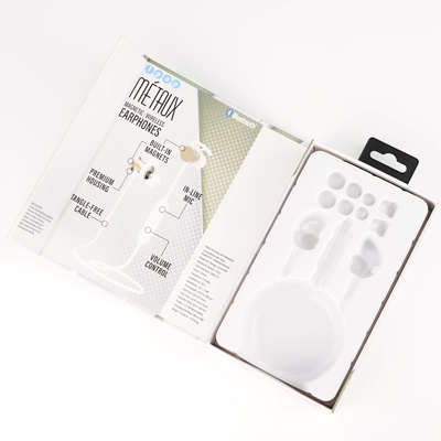 Custom Packaging Wired Bluetooth Earphone Kothak Paket Kertas Dengan Hook & Blister Tray