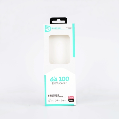 Custom Foldable Box USB Data Cables Line Packaging Paper Box Dengan Film Jendela Jelas