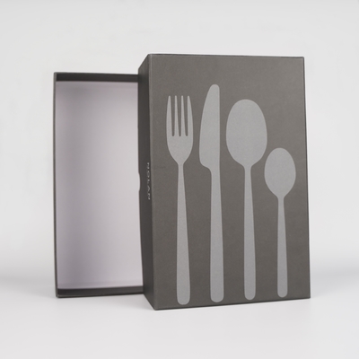 Custom Matte Cardboard Gift Box Packaging Untuk Chopsticks Sapi sendok Pengemasan garpu