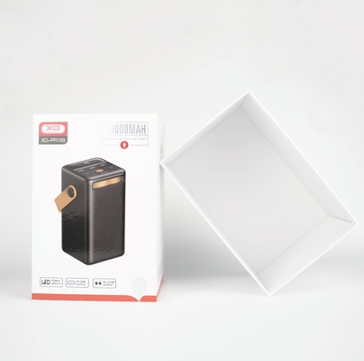 Custom Hard Cardboard Cover dan Base Gift Box untuk Wireless Power Bank Product Box Packaging