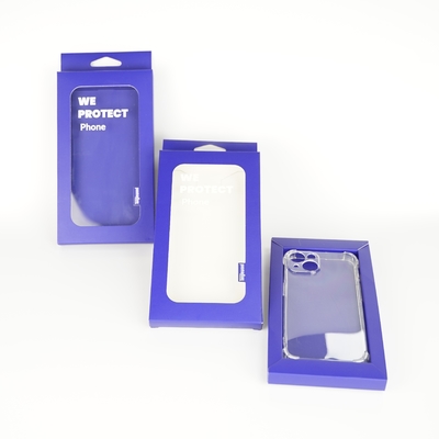 2025 Desain Baru Custom Phone Case Box Packaging Slide Out Drawer Box Dengan Paper Tray Untuk Iphone