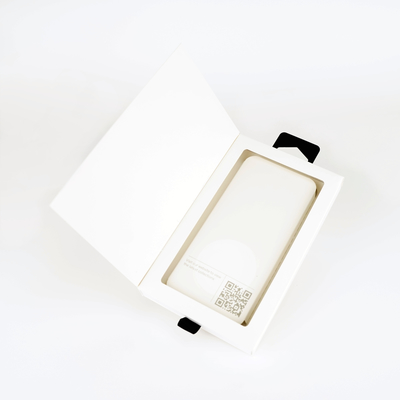 Custom Box dengan logo Luxury Paperboard Packaging Box hadiah dengan jendela transparan Kotak laci untuk kasus ponsel