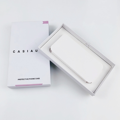 Custom Mobile Phone Case Packaging Box With Paper Tray Cardboard Drawer Box Hadiah untuk Phone Case