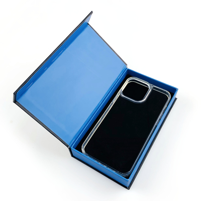 Kotak Hadiah Flip Lid dengan Magnet Custom Cardboard Packaging Phone Cases Box dengan Logo