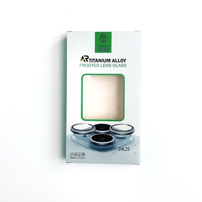 Kotak Kemasan Film Tempered Lensa Ponsel Kustom dengan Jendela pvc untuk Pelindung Layar Lensa Kamera IPhone Kotak Kertas