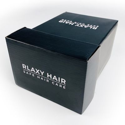 Kotak Kemasan Hitam Kustom Kotak Hadiah Karton Bergelombang Kaku Keras untuk Pengemasan Produk Perawatan Rambut