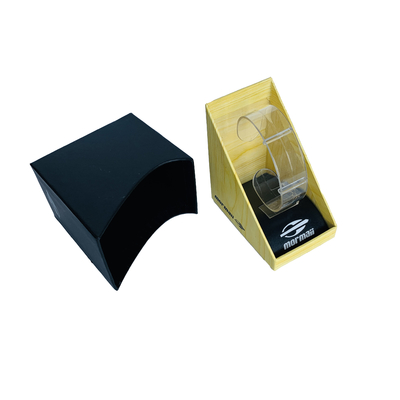 Kotak Kemasan Hadiah Organizer Tampilan Jam Tangan Kaku Logo Kustom dengan Baki Dudukan yang Dapat Dilepas untuk kotak jam tangan